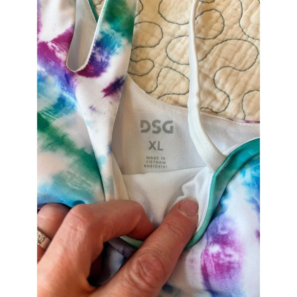 DSG Girls XL High Waisted Bikini Set Tie Dye